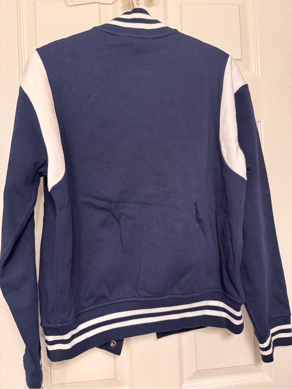New - Polo by Ralph Lauren Navy & White Baseball Varsity Jacket - Picture 6 of 6